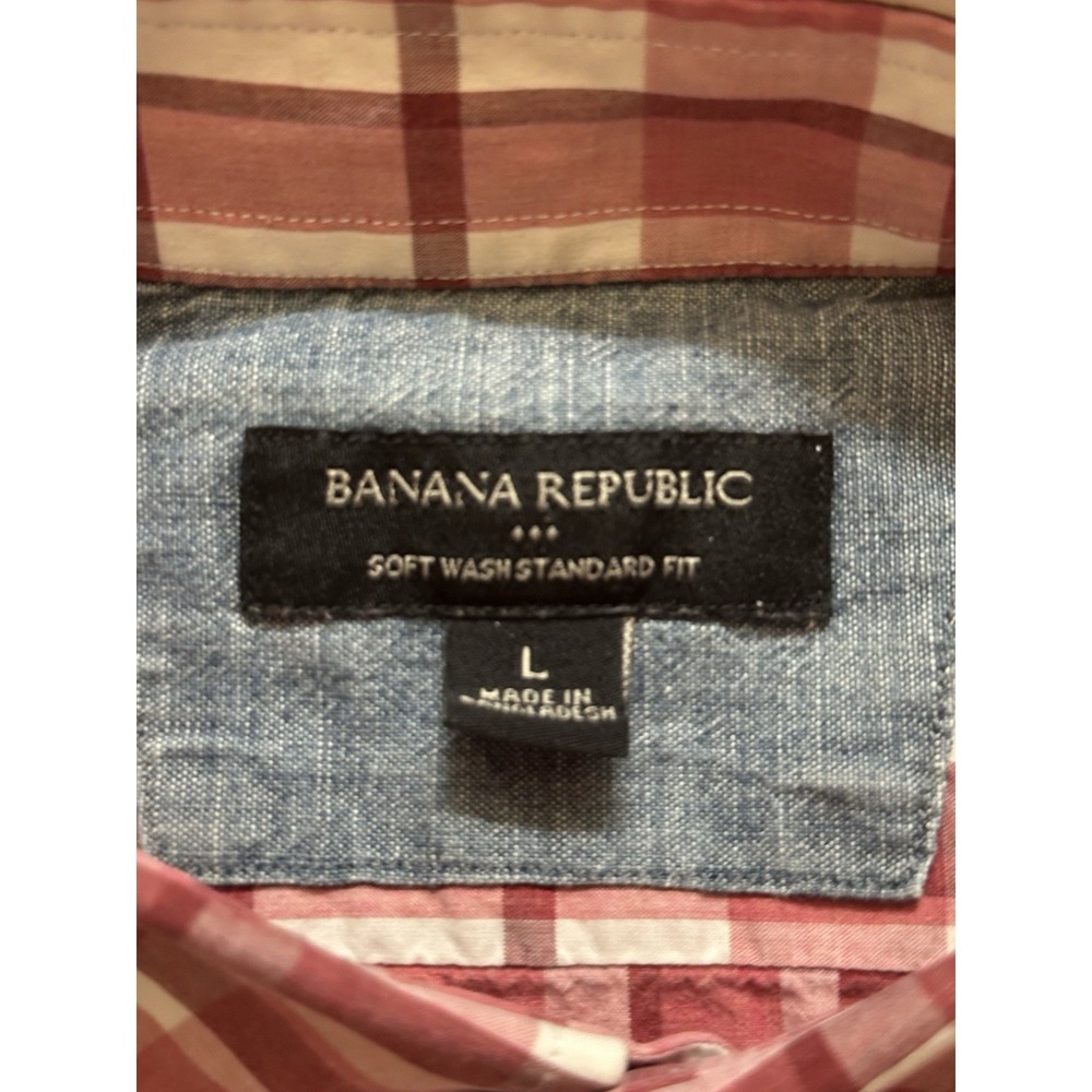 Men's Banana Republic Long Sleeve Plaid Button Up Shirt - Large - Picture 4 of 4